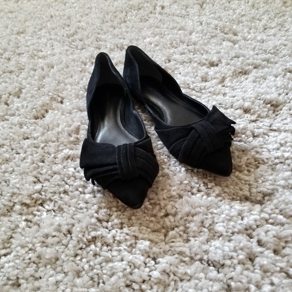 Sigerson Morrison Suede Pointed Toe Flats - Picture 2 of 5